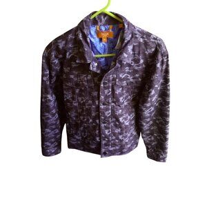 Tallia Sport Mens size M Paisley Lining Cotton Polyester Camo Trucker Jacket NWT